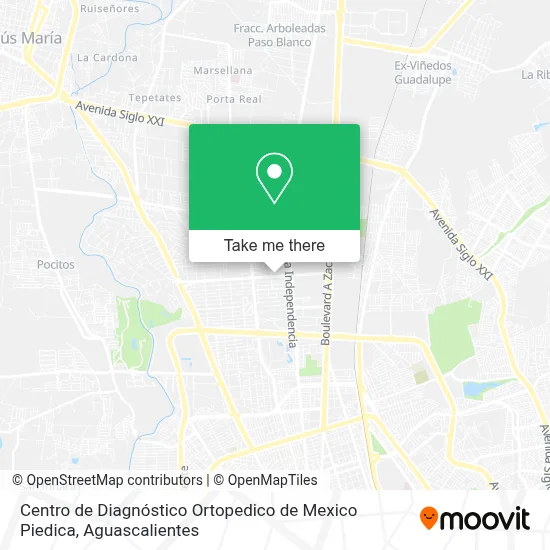 Centro de Diagnóstico Ortopedico de Mexico Piedica map