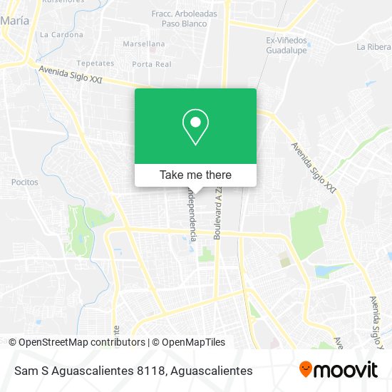 Sam S Aguascalientes 8118 map