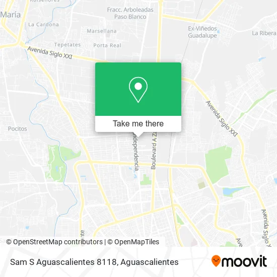 Mapa de Sam S Aguascalientes 8118