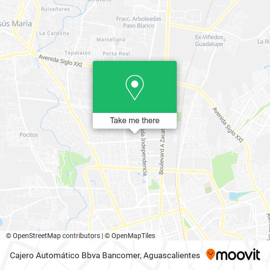 Mapa de Cajero Automático Bbva Bancomer