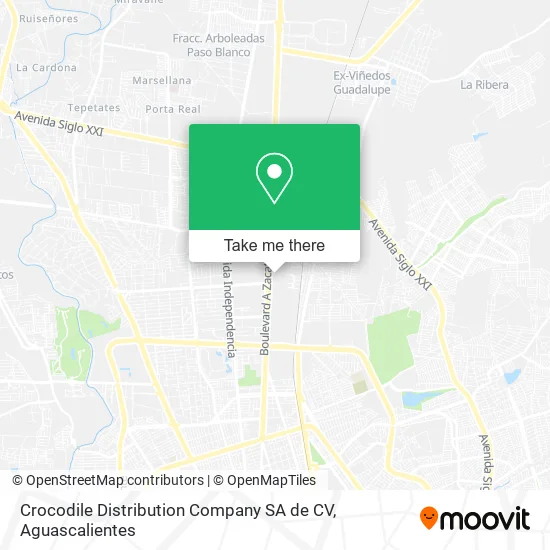 Crocodile Distribution Company SA de CV map