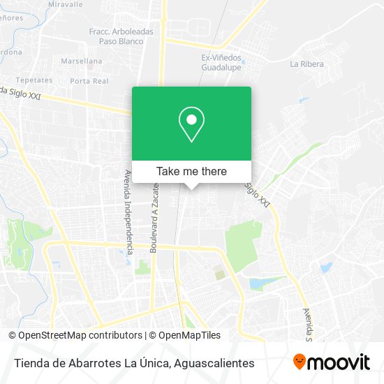 Mapa de Tienda de Abarrotes La Única