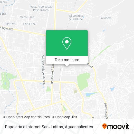 Papeleria e Internet San Juditas map