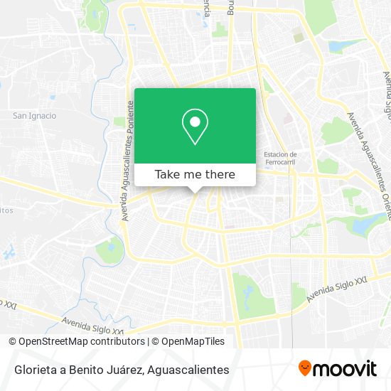 Mapa de Glorieta a Benito Juárez