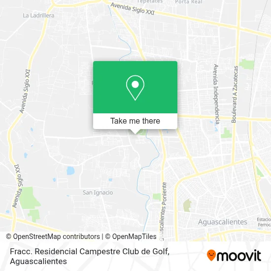 Fracc. Residencial Campestre Club de Golf map