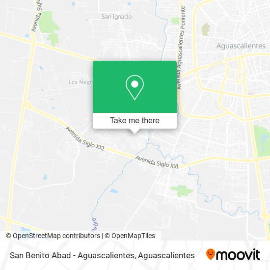 San Benito Abad - Aguascalientes map