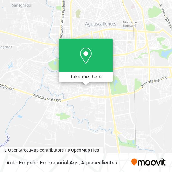 Auto Empeño Empresarial Ags map