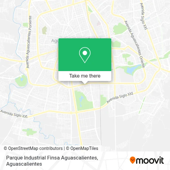 Parque Industrial Finsa Aguascalientes map