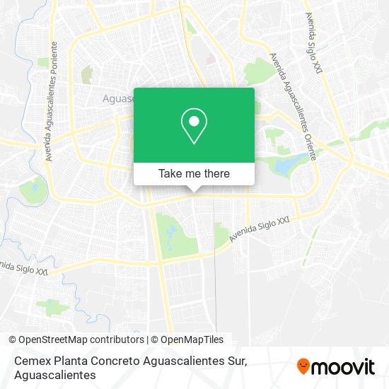 Cemex Planta Concreto Aguascalientes Sur map