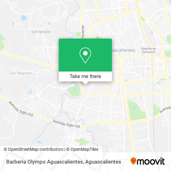 Barbería Olympo Aguascalientes map