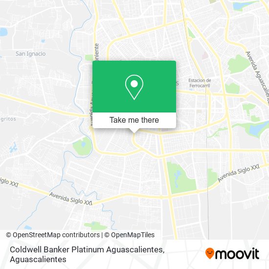 Coldwell Banker Platinum Aguascalientes map