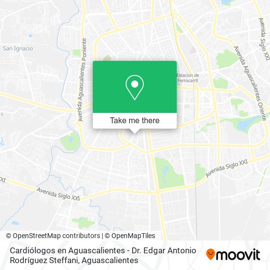 Cardiólogos en Aguascalientes - Dr. Edgar Antonio Rodríguez Steffani map