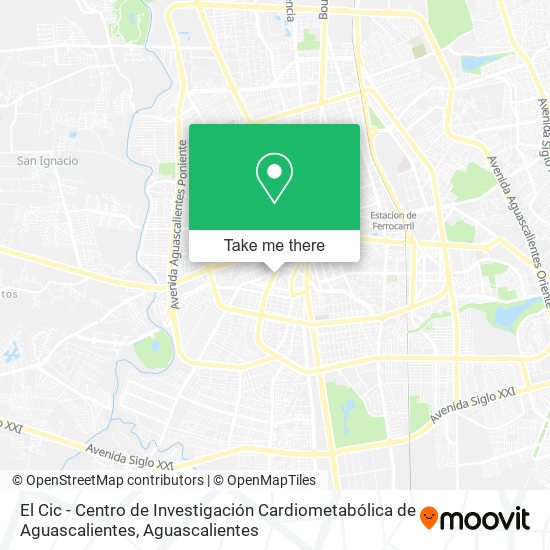 El Cic - Centro de Investigación Cardiometabólica de Aguascalientes map