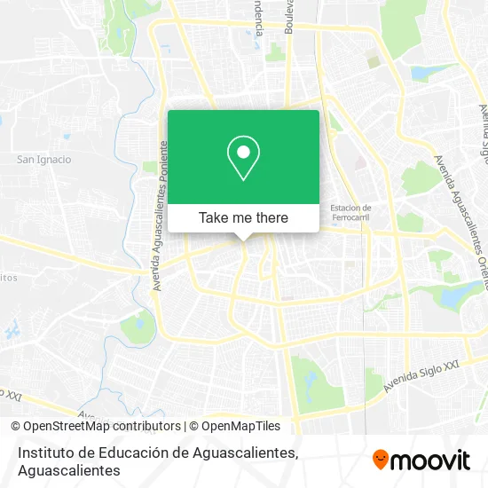 Instituto de Educación de Aguascalientes map