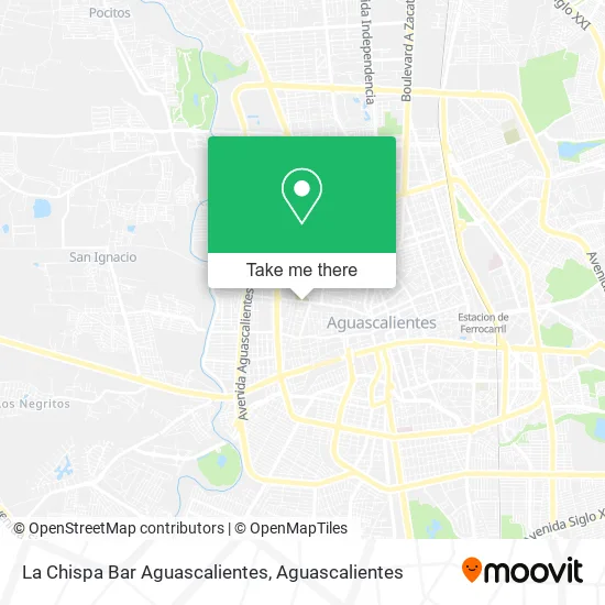 La Chispa Bar Aguascalientes map