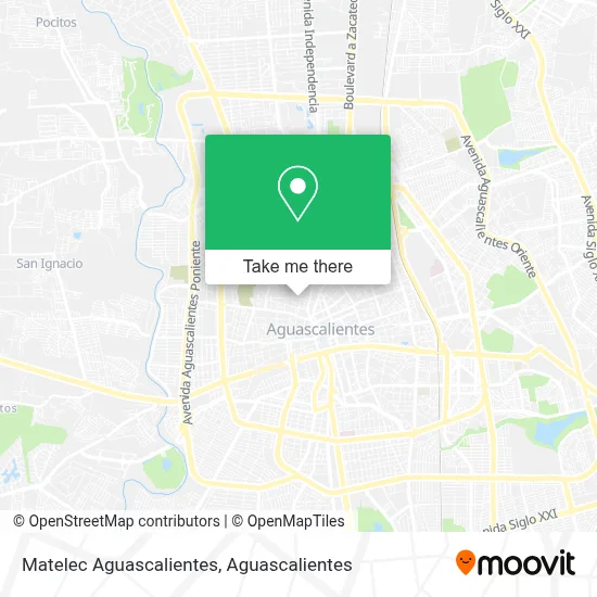 Matelec Aguascalientes map