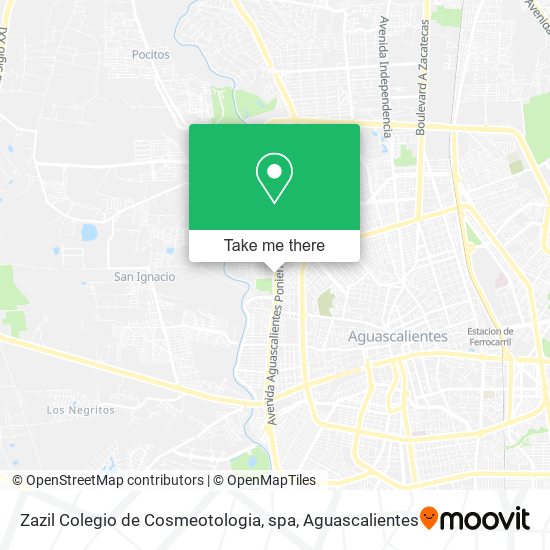 Mapa de Zazil Colegio de Cosmeotologia, spa