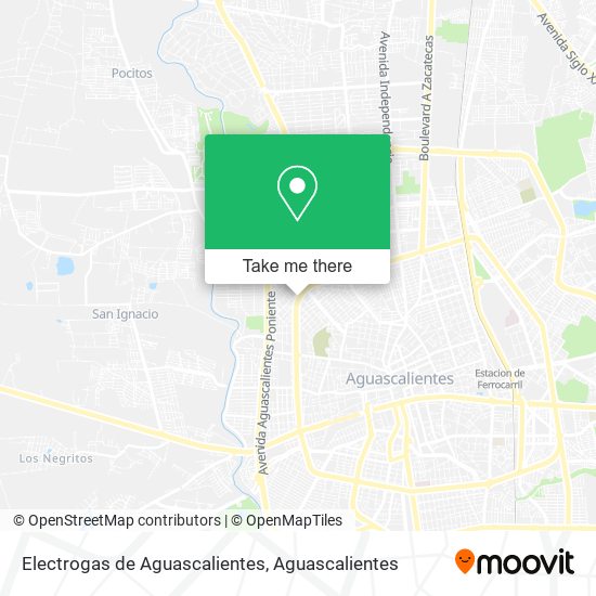 Electrogas de Aguascalientes map