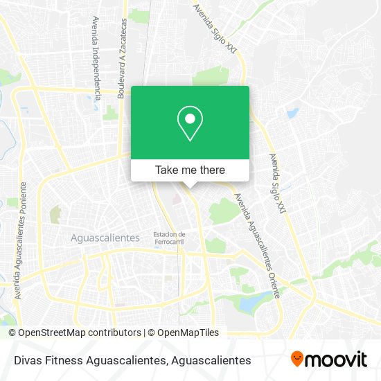 Divas Fitness Aguascalientes map