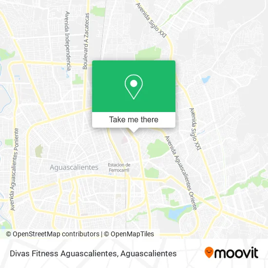 Divas Fitness Aguascalientes map