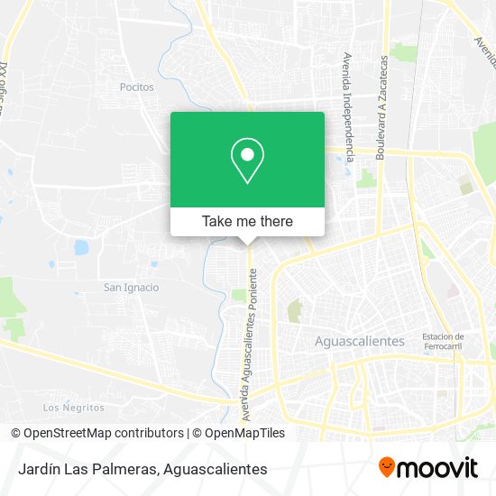 Jardín Las Palmeras map