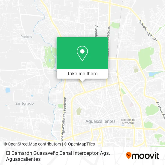 Mapa de El Camarón Guasaveño,Canal Interceptor Ags