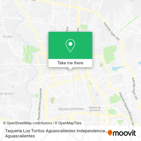 Taquería Los Toritos Aguascalientes Independencia. map