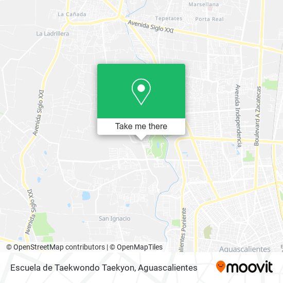 Mapa de Escuela de Taekwondo Taekyon