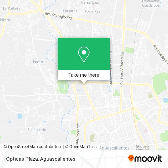Ópticas Plaza map