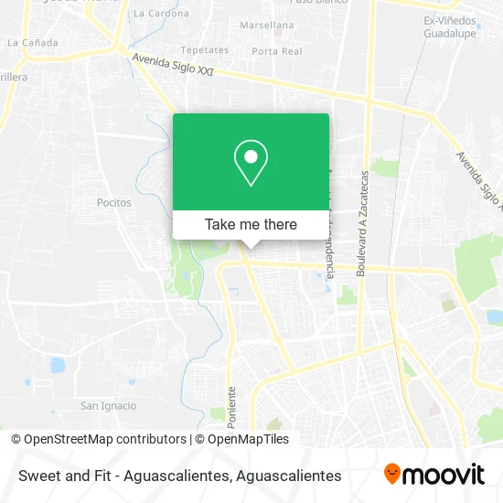 Sweet and Fit - Aguascalientes map
