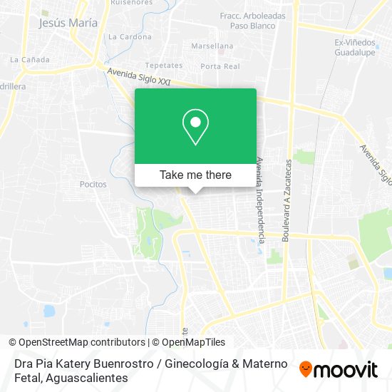 Mapa de Dra Pia Katery Buenrostro / Ginecología & Materno Fetal