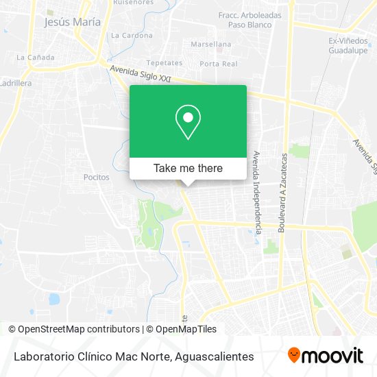 Mapa de Laboratorio Clínico Mac Norte