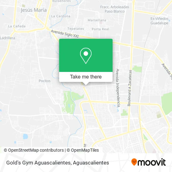 Gold's Gym Aguascalientes map