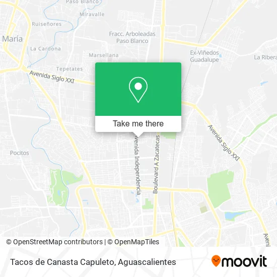Tacos de Canasta Capuleto map