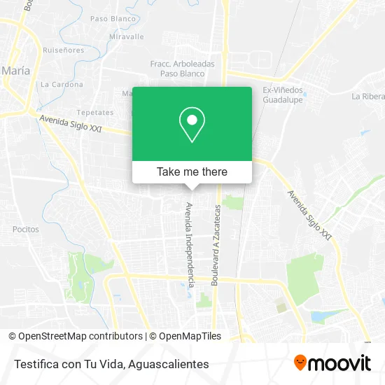 Testifica con Tu Vida map