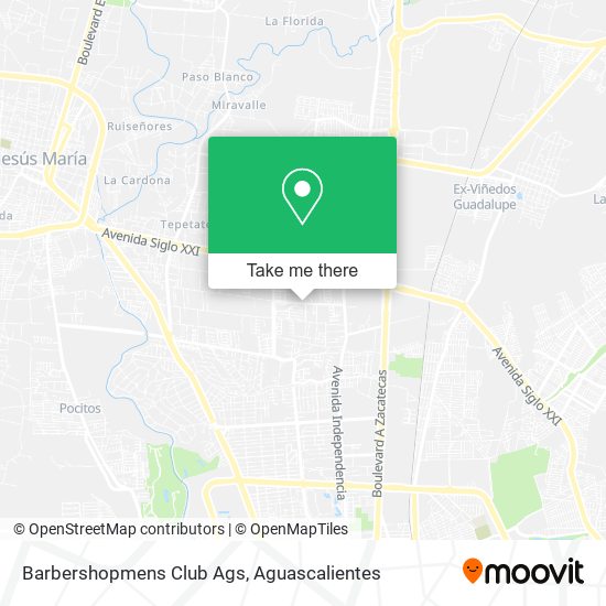 Mapa de Barbershopmens Club Ags