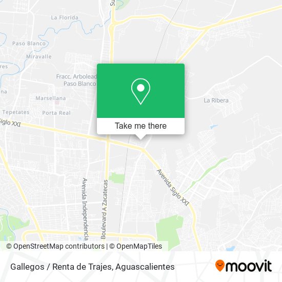 Gallegos / Renta de Trajes map
