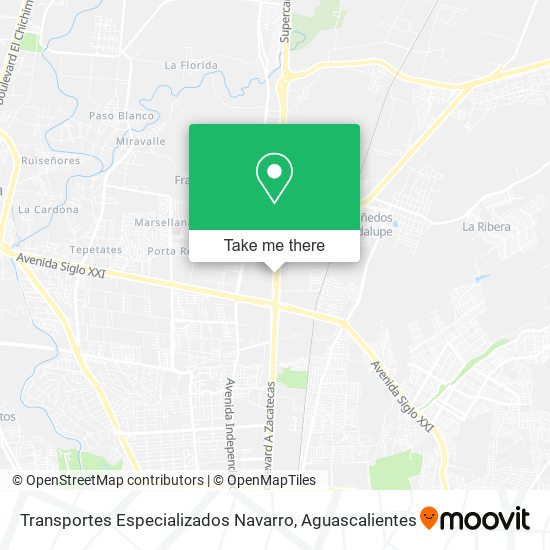 Transportes Especializados Navarro map