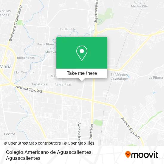 Colegio Americano de Aguascalientes map