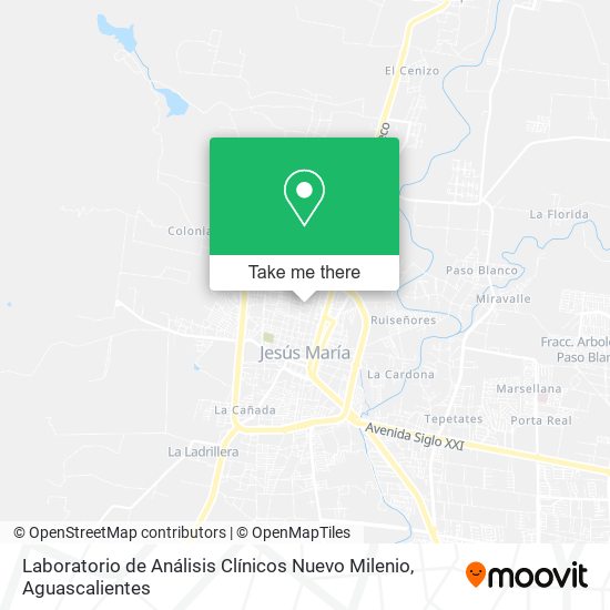 Laboratorio de Análisis Clínicos Nuevo Milenio map