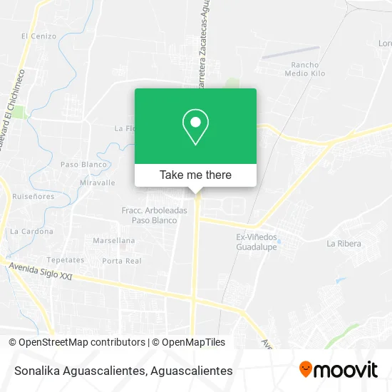 Sonalika Aguascalientes map