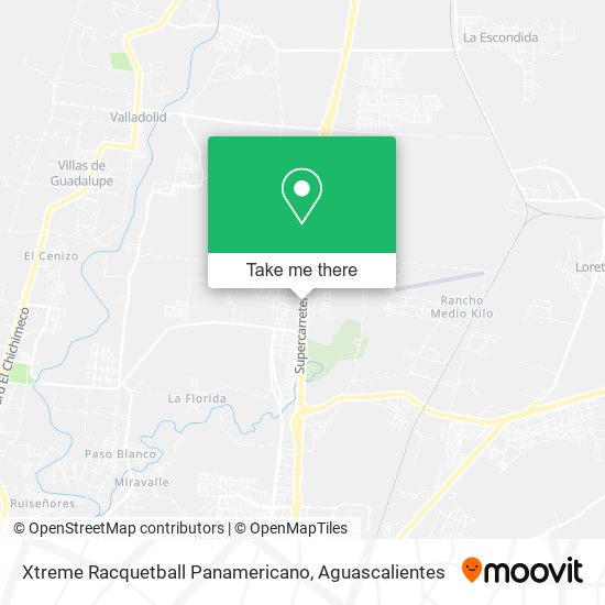 Xtreme Racquetball Panamericano map