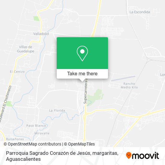 Mapa de Parroquia Sagrado Corazón de Jesús, margaritas