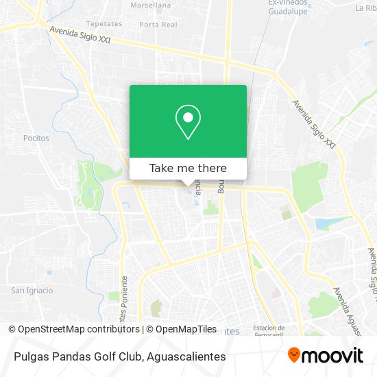 How to get to Pulgas Pandas Golf Club in Aguascalientes by Bus?