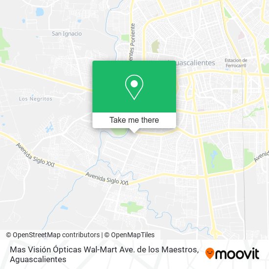Mas Visión Ópticas Wal-Mart Ave. de los Maestros map