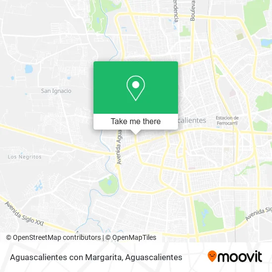 Aguascalientes con Margarita map