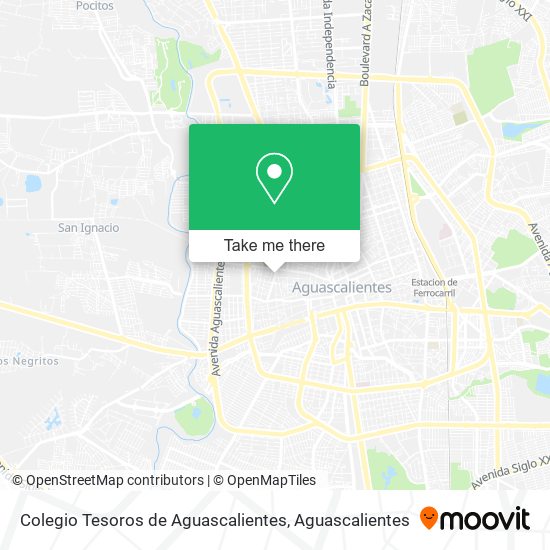 Colegio Tesoros de Aguascalientes map