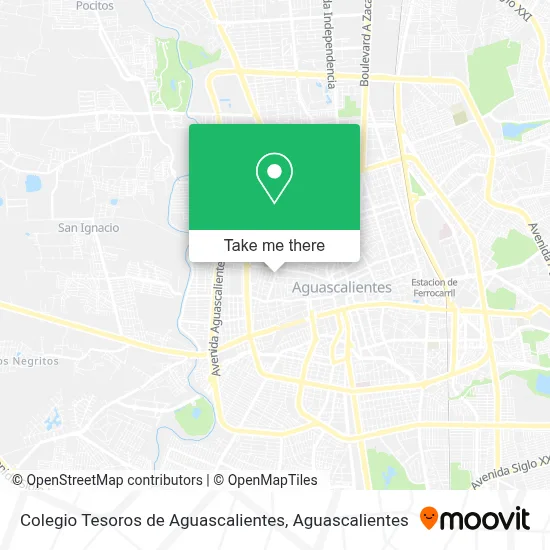 Colegio Tesoros de Aguascalientes map
