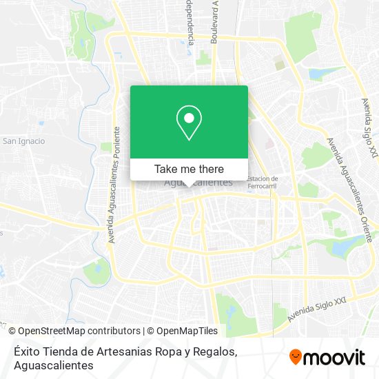 Éxito Tienda de Artesanias Ropa y Regalos map