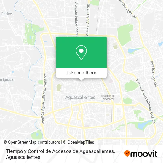 Tiempo y Control de Accesos de Aguascalientes map